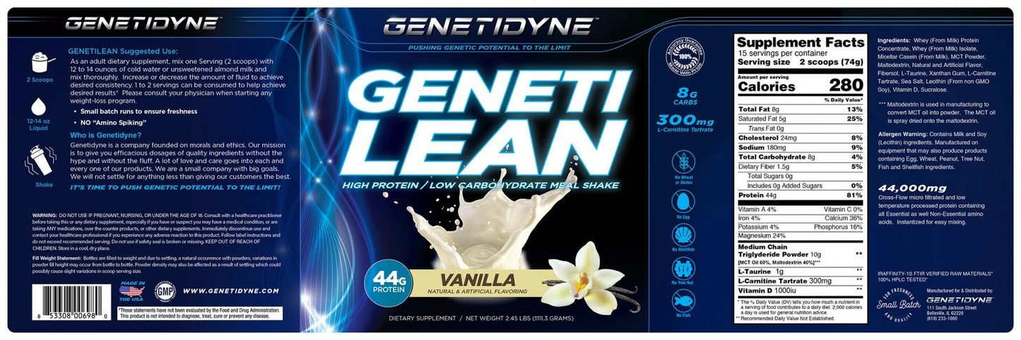 Genetilean (Low-Carb Meal Replacement)