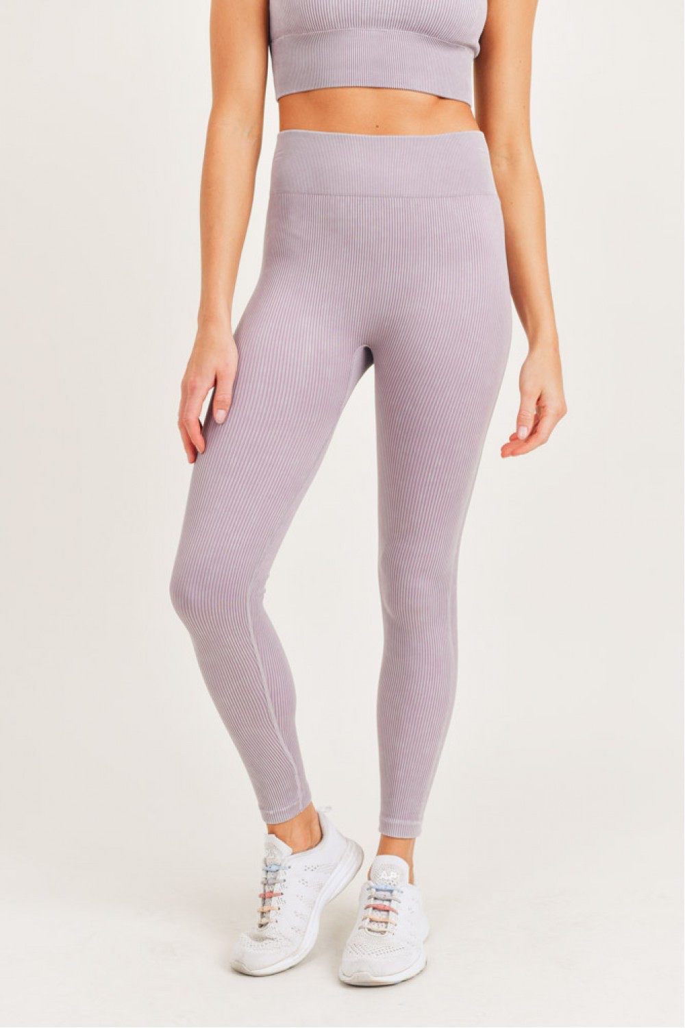 Carolyne Ribbed Mineral Wash Seamless Highwaist Leggings