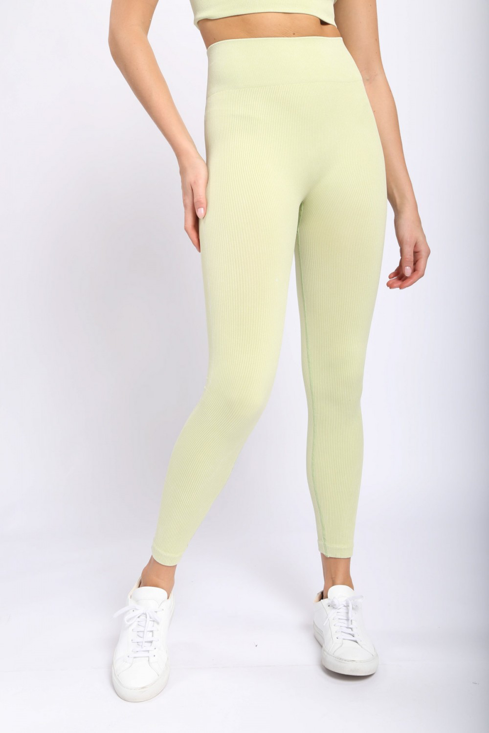 Carolyne Ribbed Mineral Wash Seamless Highwaist Leggings
