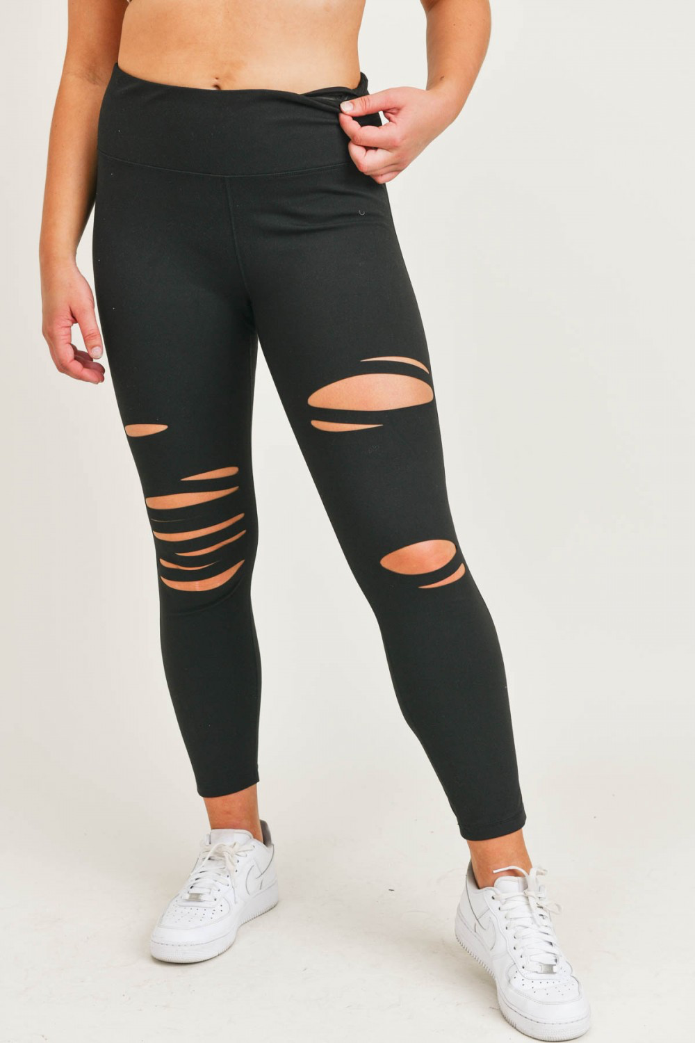 Brandy Curvy Laser Cut Highwaist Leggings