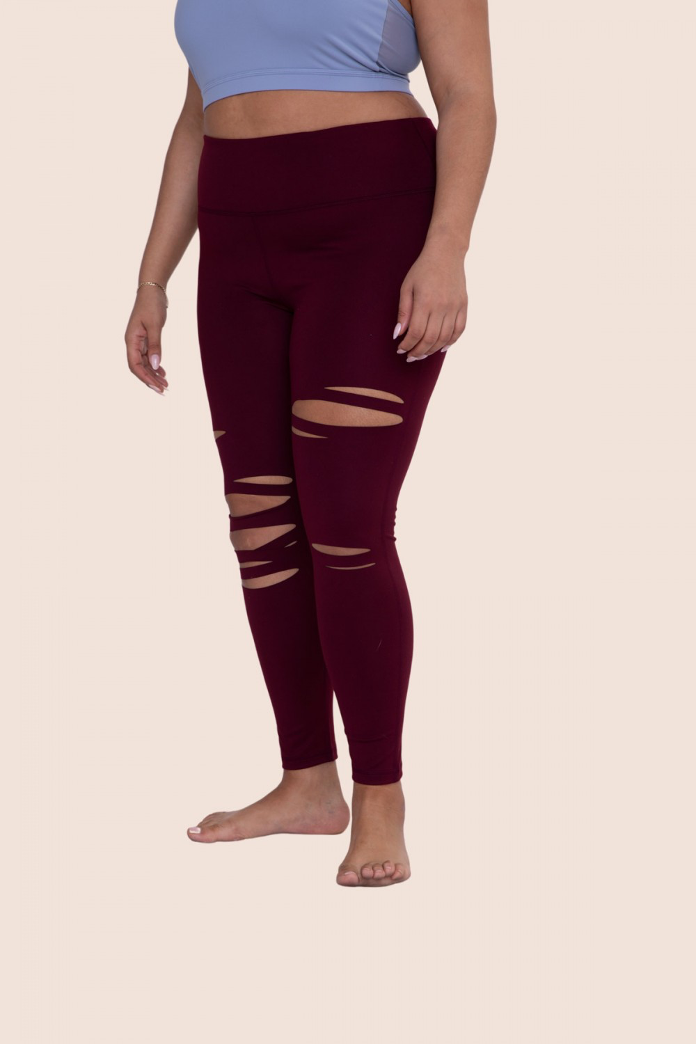 Brandy Curvy Laser Cut Highwaist Leggings