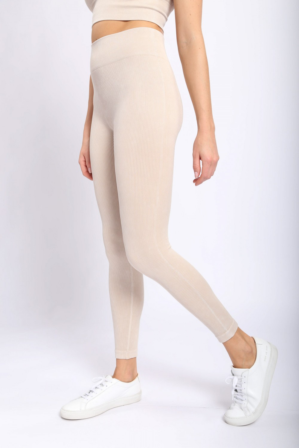 Carolyne Ribbed Mineral Wash Seamless Highwaist Leggings