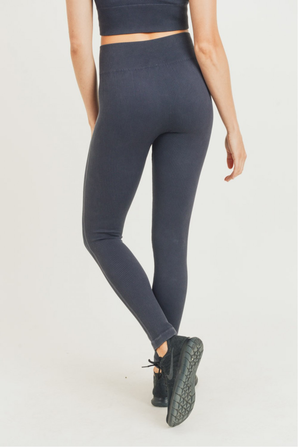 Carolyne Ribbed Mineral Wash Seamless Highwaist Leggings