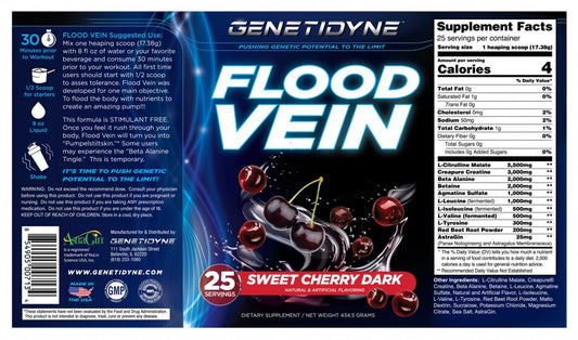 Flood Vein (Non-Stim Preworkout) Dark Cherry