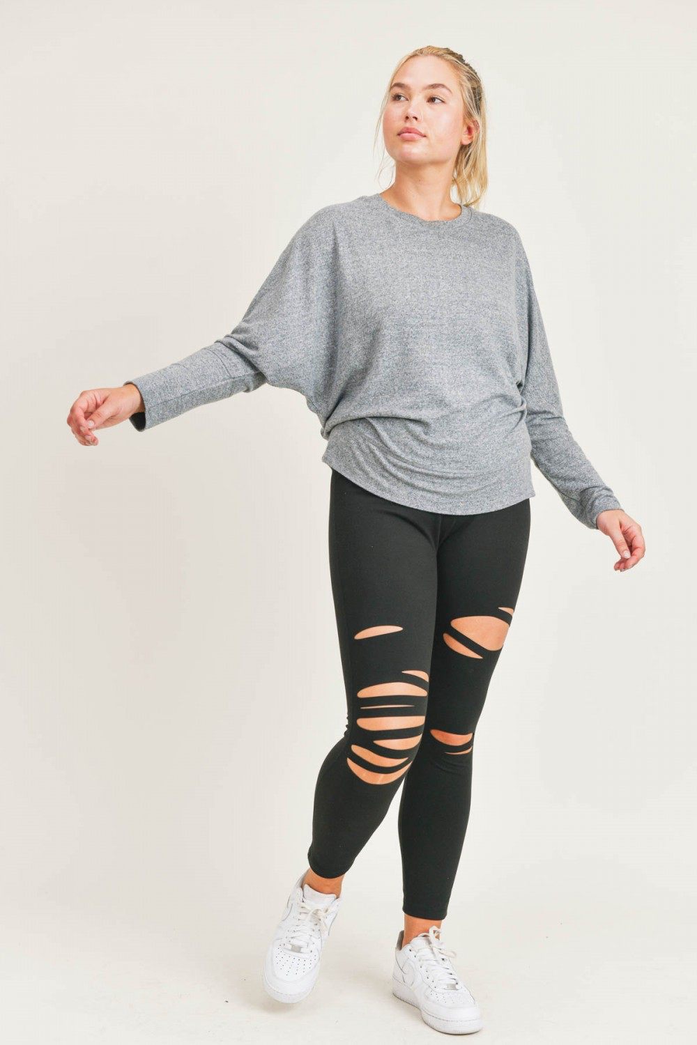 Brandy Curvy Laser Cut Highwaist Leggings