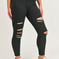 Brandy Curvy Laser Cut Highwaist Leggings