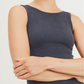 Carolyne Ribbed Cut-out Back Mineral Wash Seamless Hybrid Sports Bra