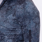 Tonya Snake Print Half-zip Pullover with Thumb Holes